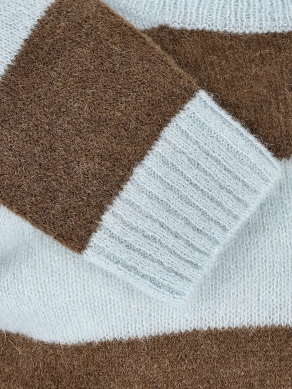 Closed striped alpaca-blend sweater Bruin
