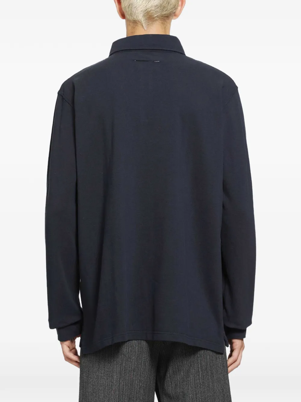 MM6 Maison Margiela Poloshirt met logopatch Blauw