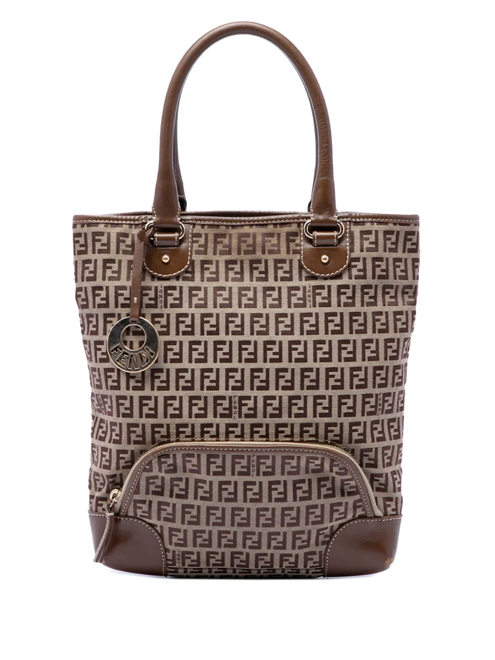 Fendi Pre-Owned 2000-2010 Zucchino Canvas Chef Front Pocket Shopping tote bag - Neutrals