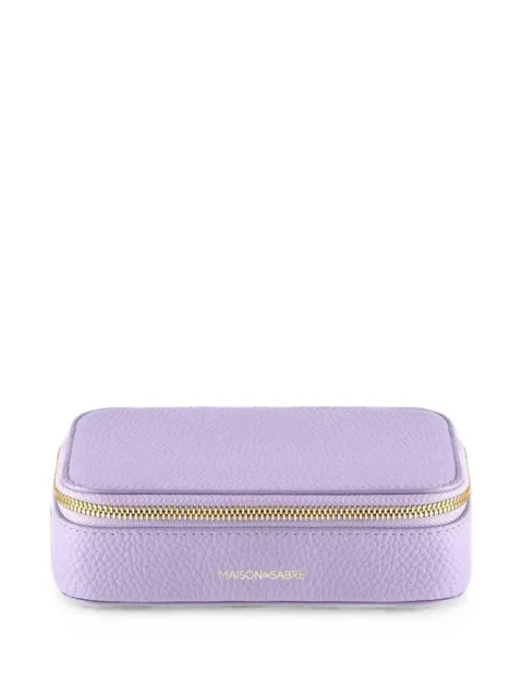 MAISON de SABRÉ full-grain leather jewellery case