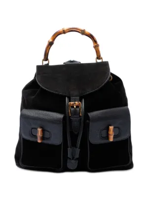 Gucci Pre-Owned バンブー スエード バックパック ミニ | ブラック