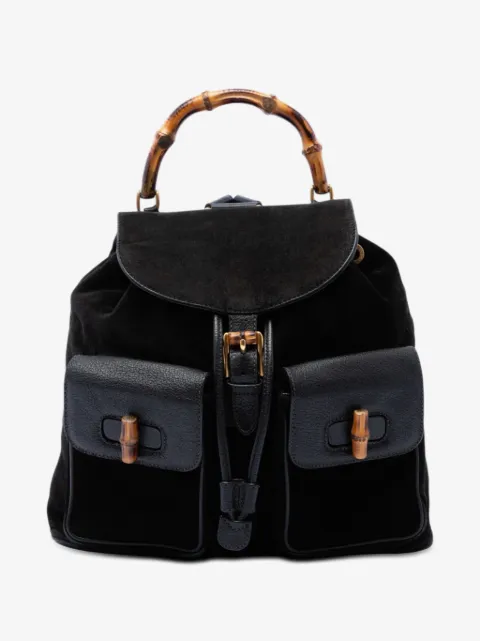 Gucci Pre-Owned 20th Century Suede Bamboo backpack