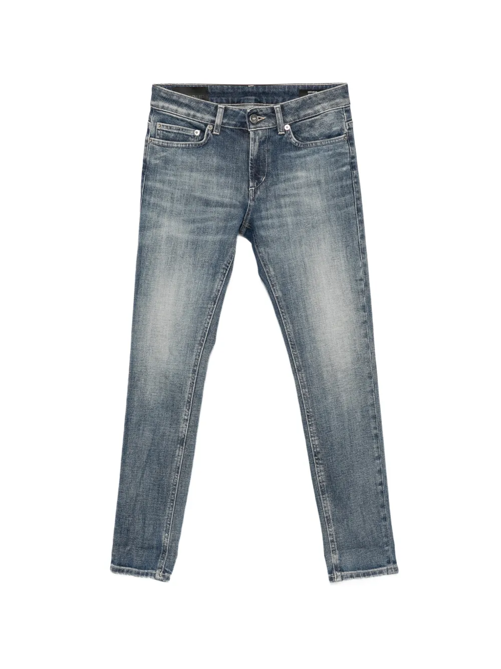 DONDUP faded-effect turn-up cropped jeans - Blau