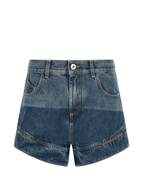 The Attico cut-out curved-hem shorts