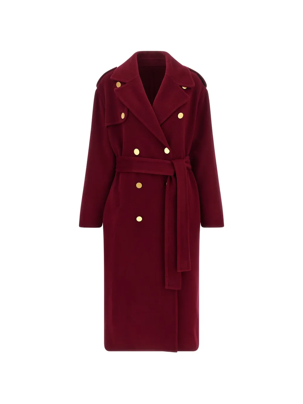 Alberta Ferretti double-breasted wool-cashmere coat - Red