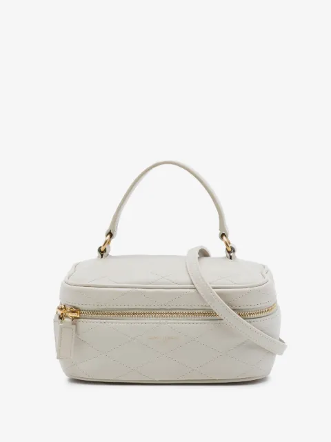 Saint Laurent Pre-Owned 2021 Mini Quilted Lambskin Gaby Vanity Bag satchel