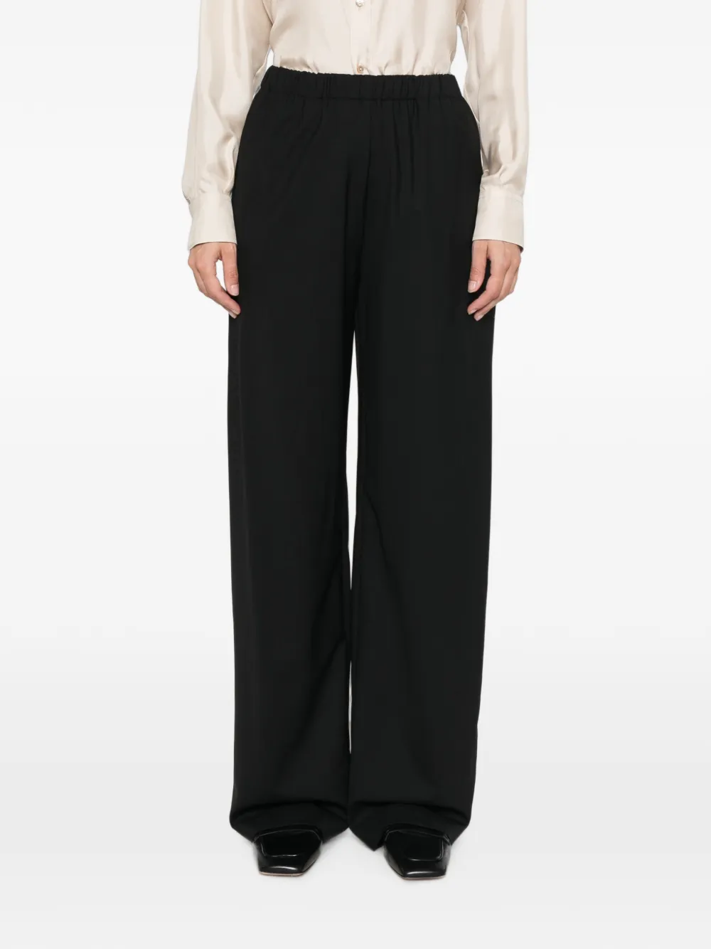 Fabiana Filippi Broek met elastische tailleband Zwart