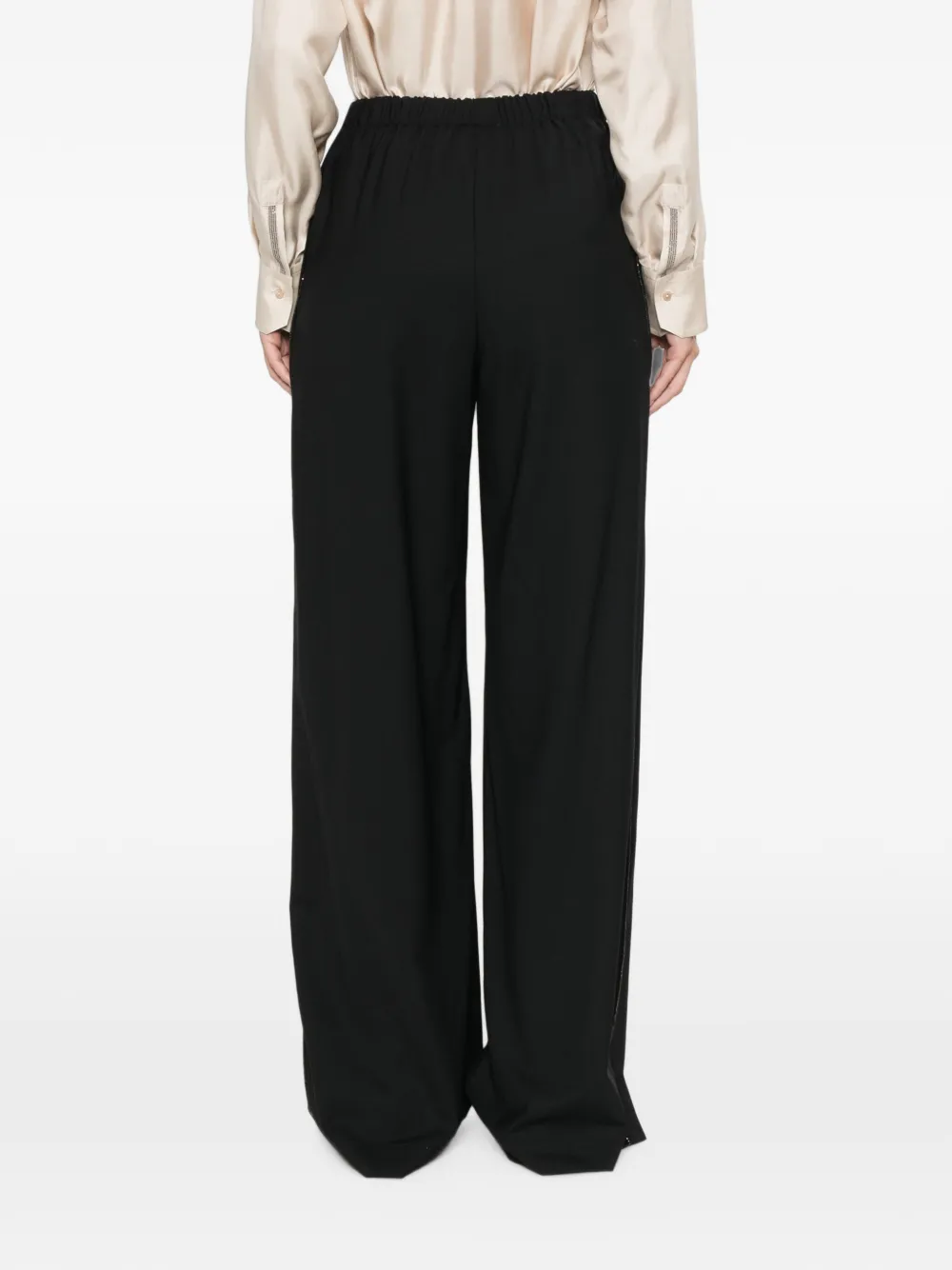 Fabiana Filippi Broek met elastische tailleband Zwart