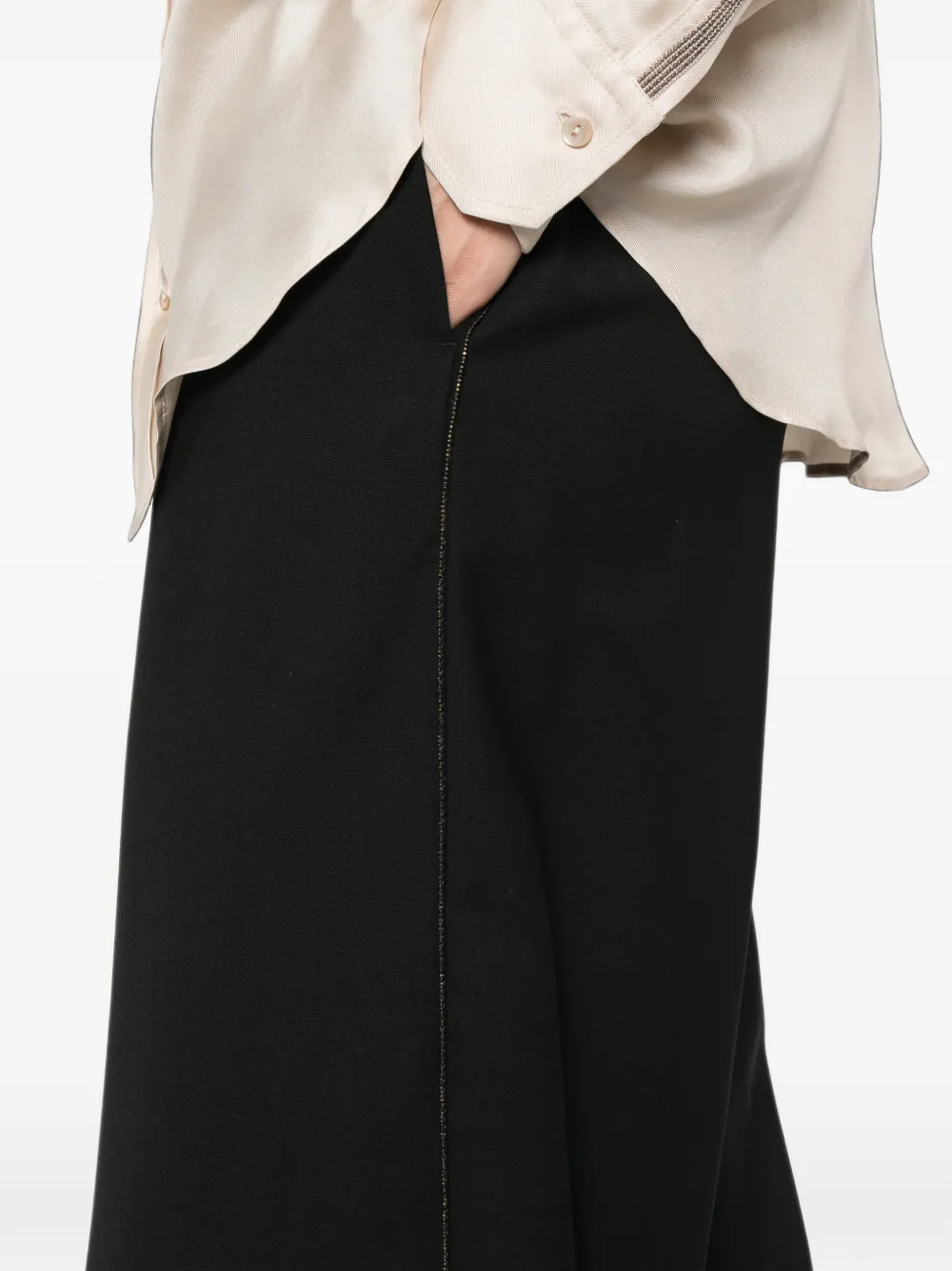 Fabiana Filippi Broek met elastische tailleband Zwart