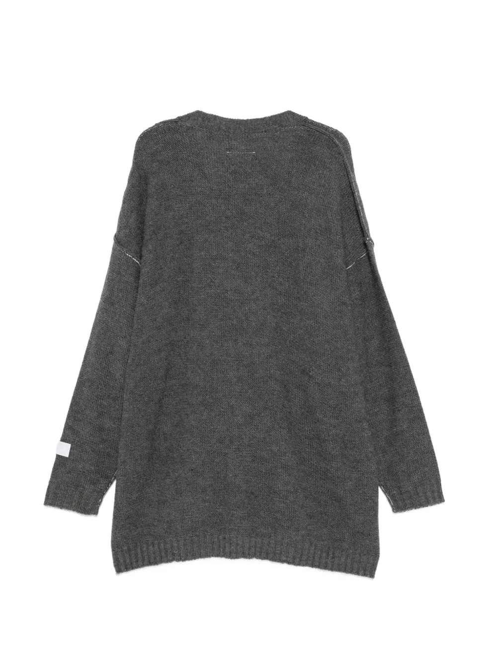 MM6 Maison Margiela button-fastening oversized cardigan Grijs