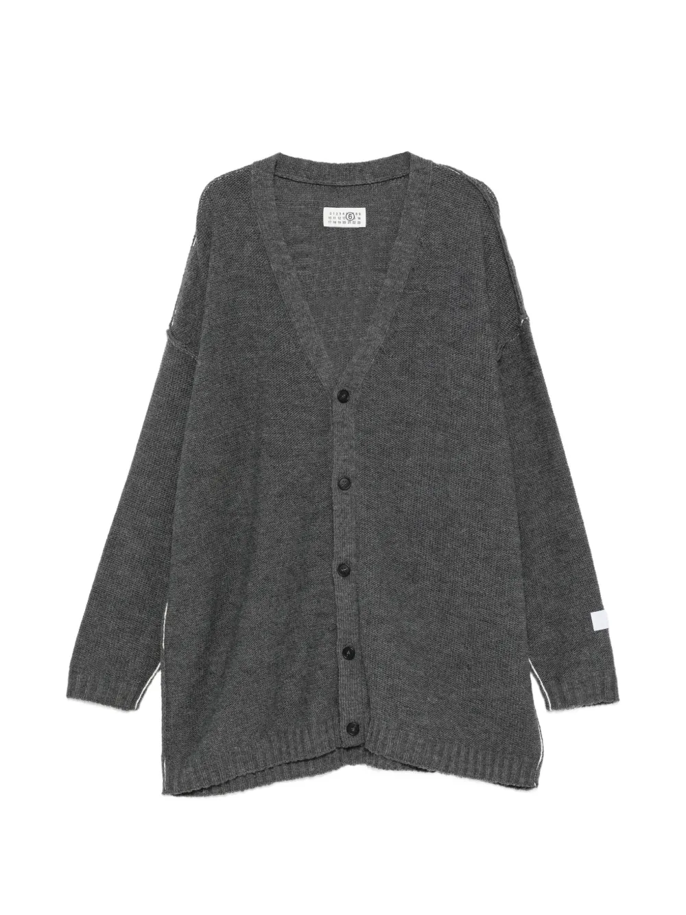 MM6 Maison Margiela button-fastening oversized cardigan Grijs