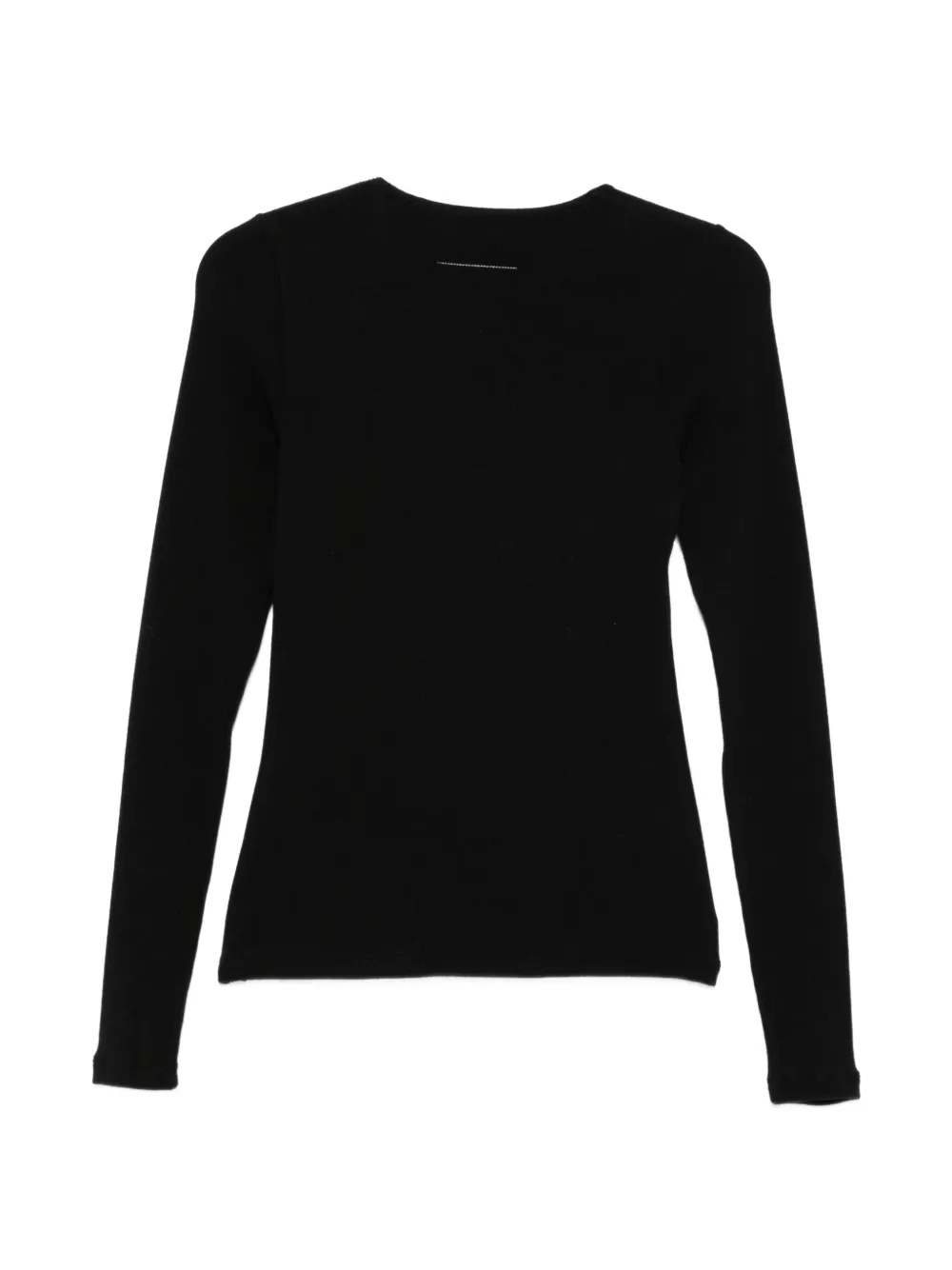 MM6 Maison Margiela Ribgebreide top Zwart