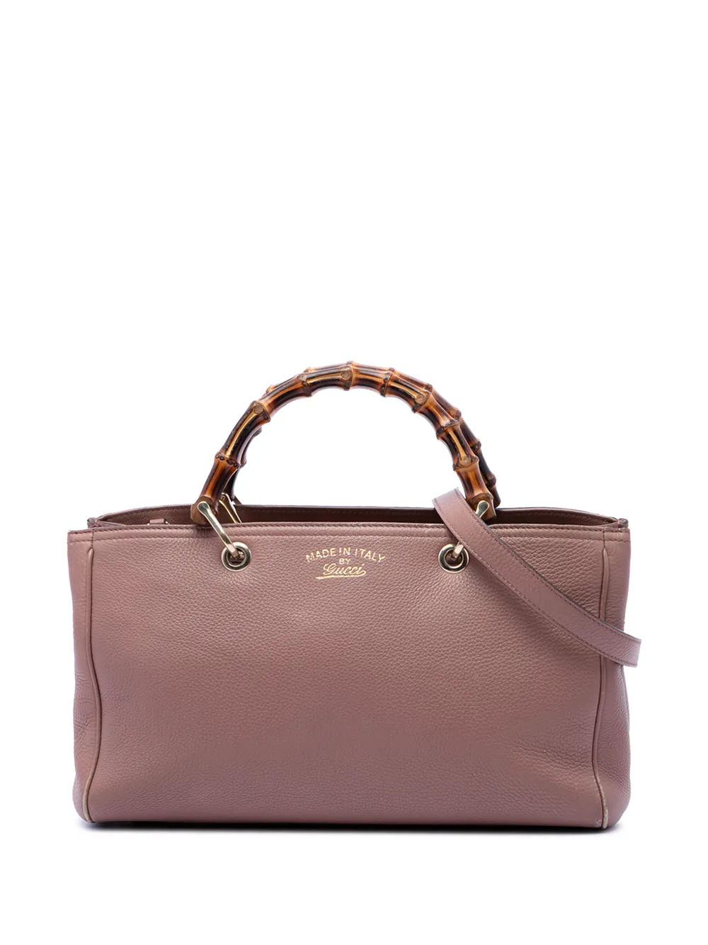 Gucci Pre-Owned 2016-2026 mittelgroße Calfskin Bamboo Shopper Satchel-Tasche - Rosa