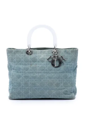 Christian Dior Pre-Owned 1999 ラージ デニム カナージュ アクリル