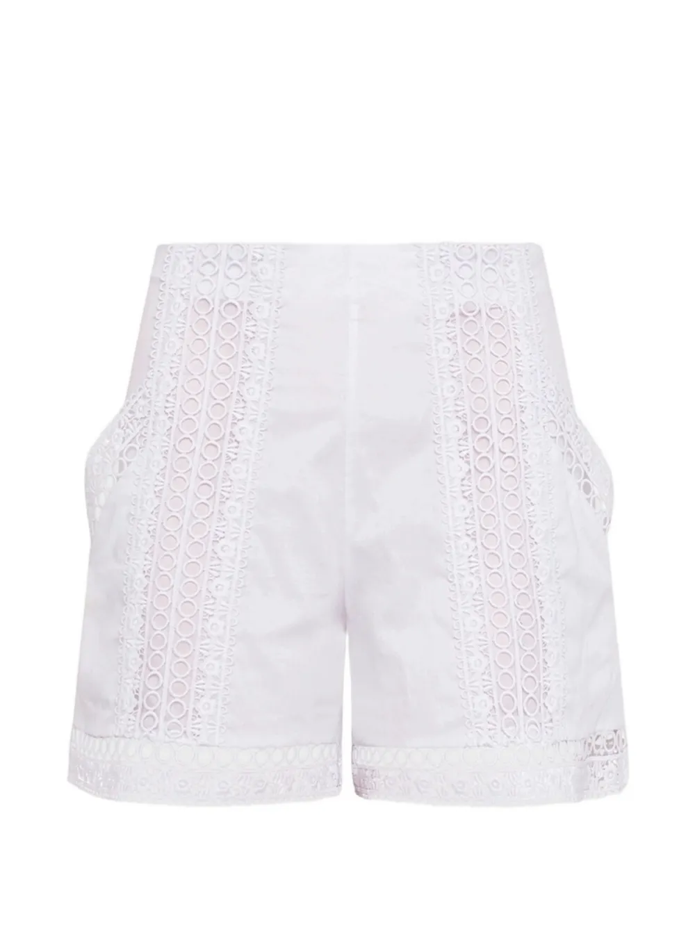Charo Ruiz Ibiza Oralia lace-trim shorts - White