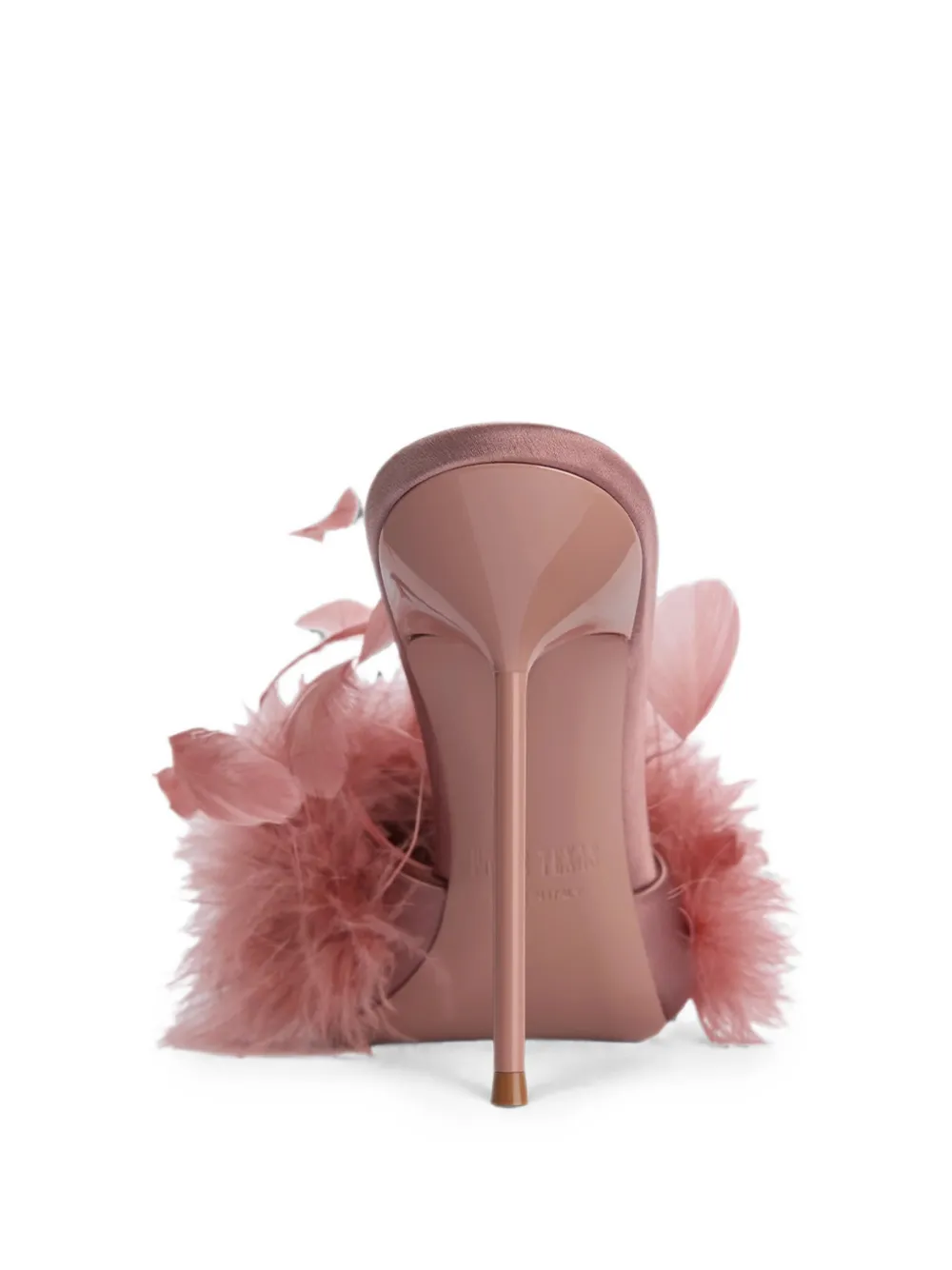 Paris Texas Lidia feather-trim sandals Roze