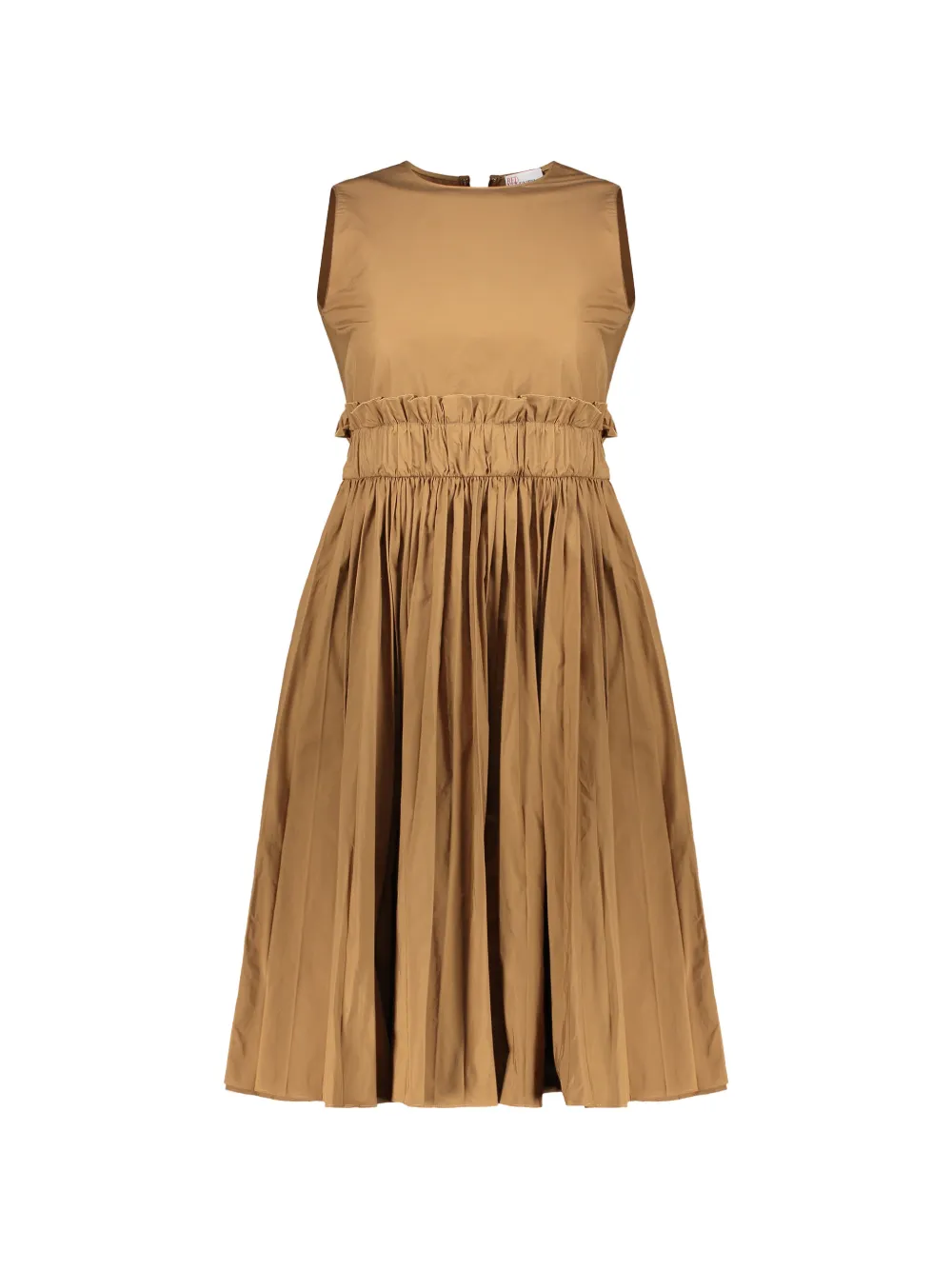 RED Valentino ruffle-waist sleeveless dress - Braun
