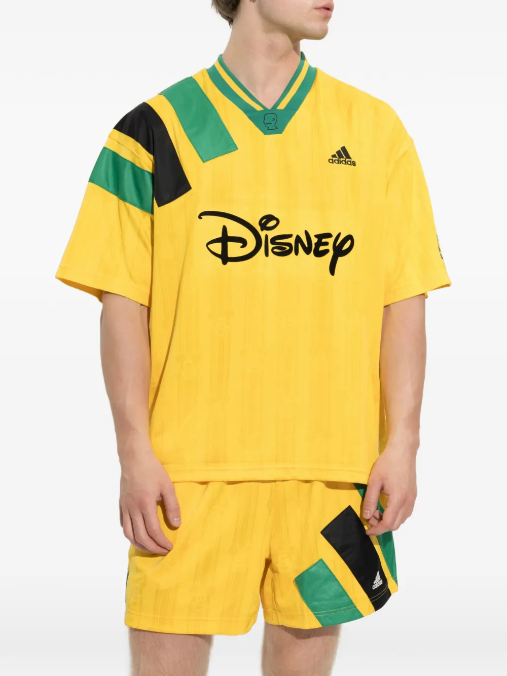 adidas x Disney x Brain Dead logo-print T-shirt Geel