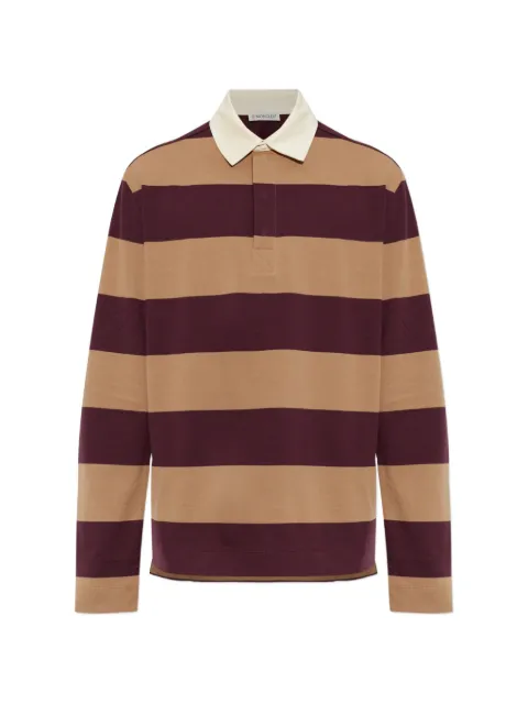 Moncler striped long-sleeve polo shirt