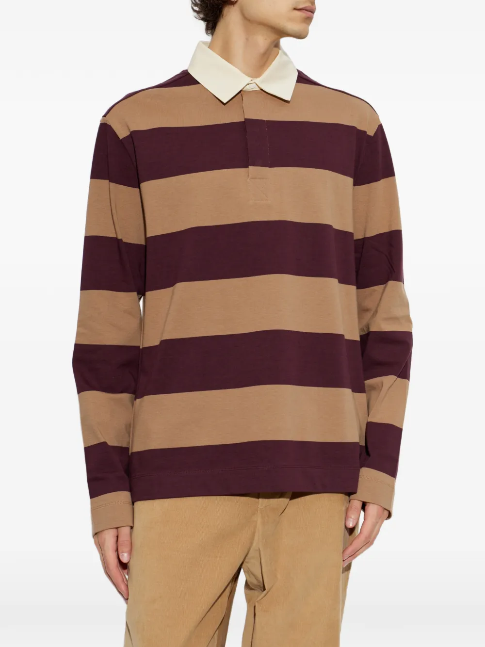Moncler Gestreept poloshirt Beige