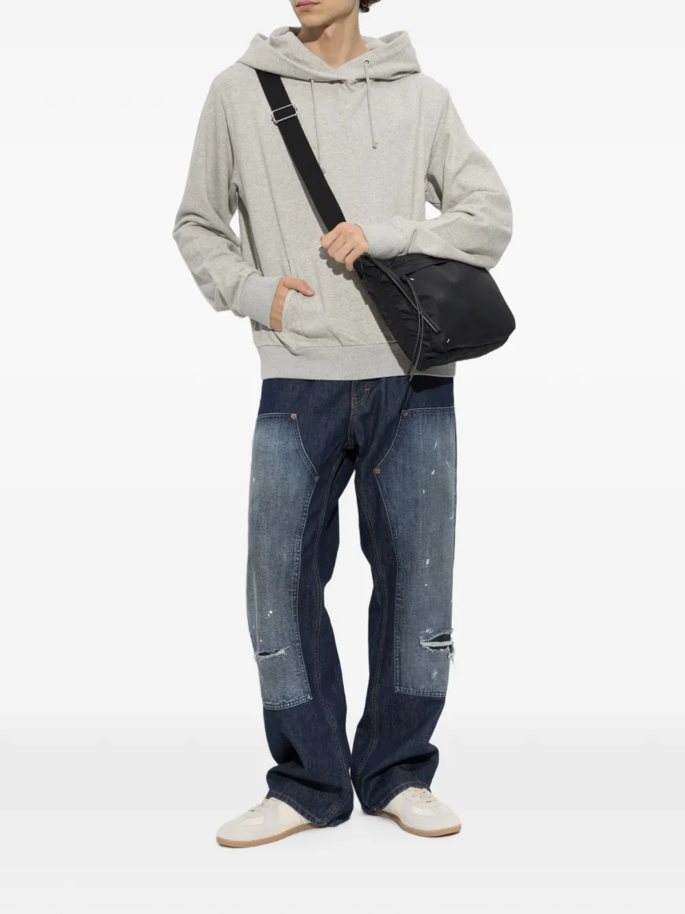 Maison Margiela Hoodie met trekkoord en vogelprint Grijs