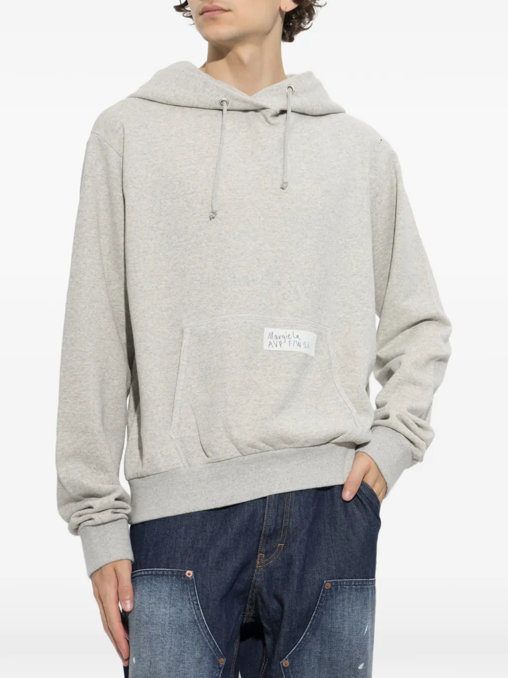 Maison Margiela Hoodie met trekkoord en vogelprint Grijs