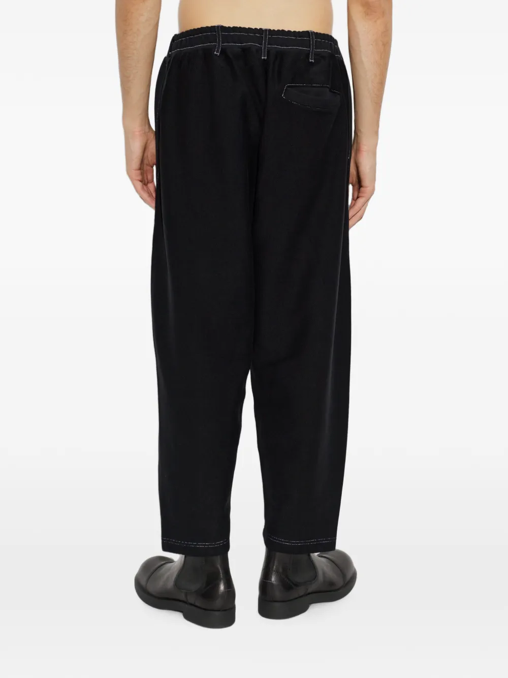 Moschino contrast-stitch track pants Zwart