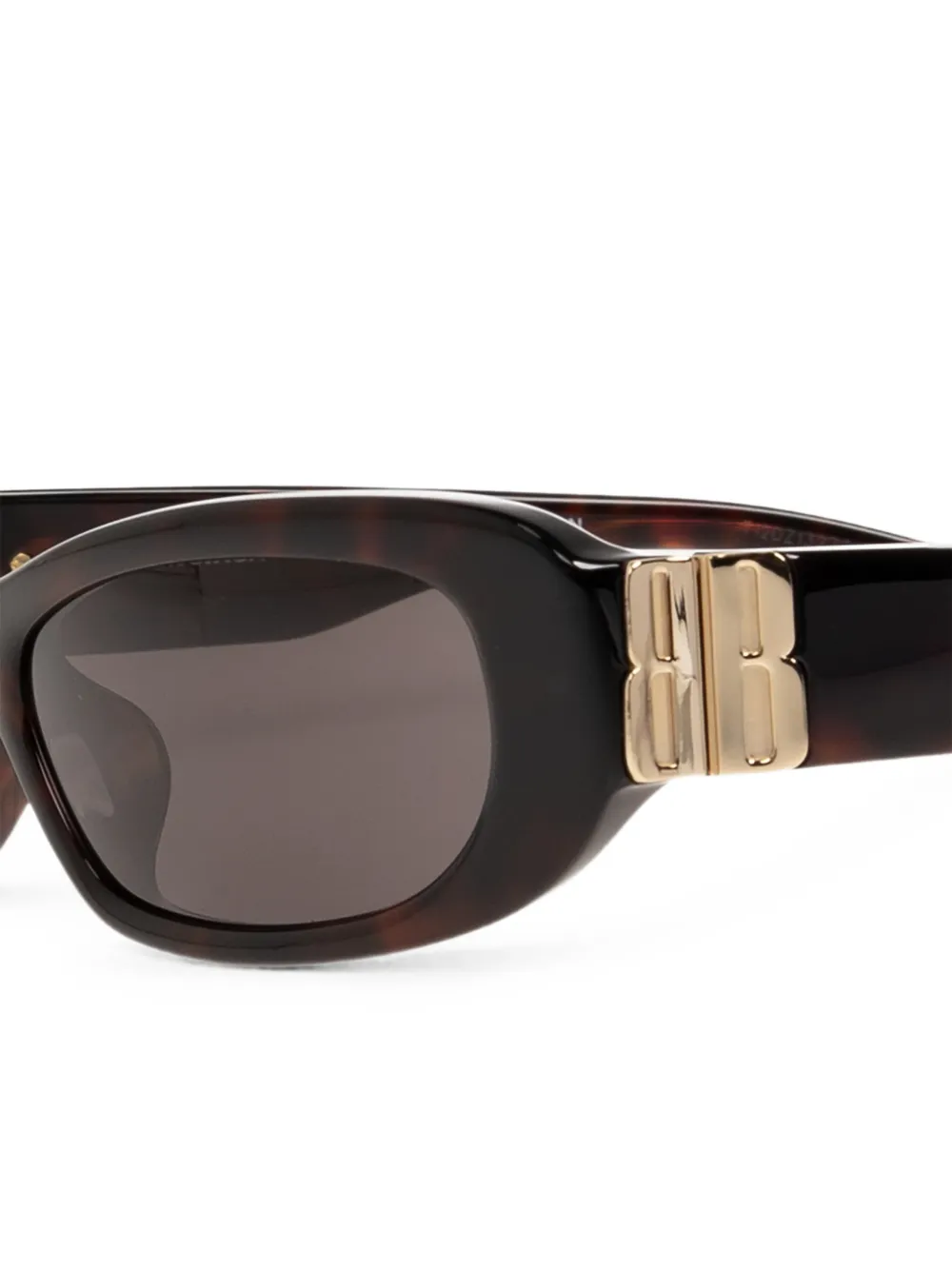 Balenciaga Eyewear Cosmo zonnebril met rechthoekig montuur Bruin