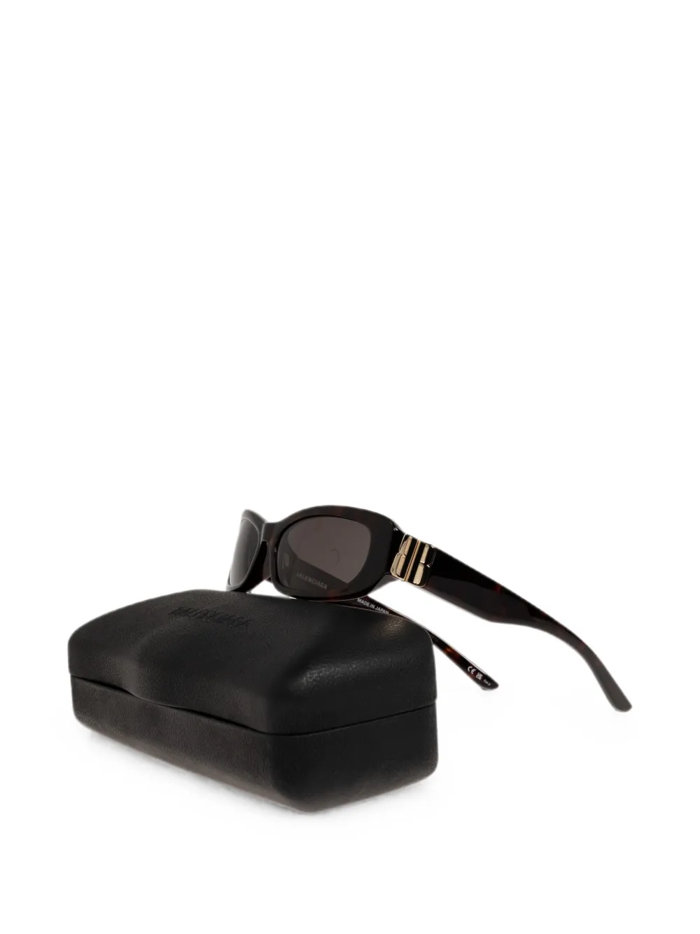 Balenciaga Eyewear Cosmo zonnebril met rechthoekig montuur Bruin