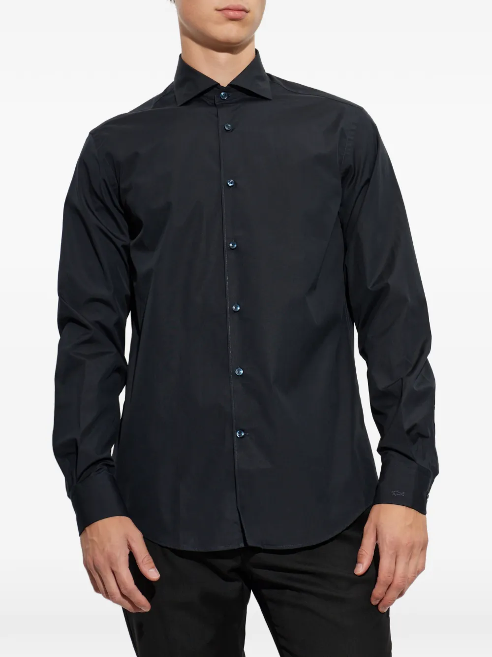Paul & Shark Soffio spread-collar long-sleeve shirt Blauw