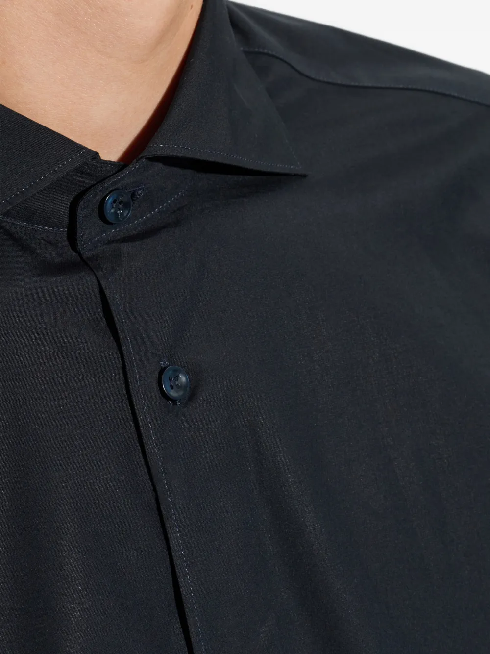 Paul & Shark Soffio spread-collar long-sleeve shirt Blauw