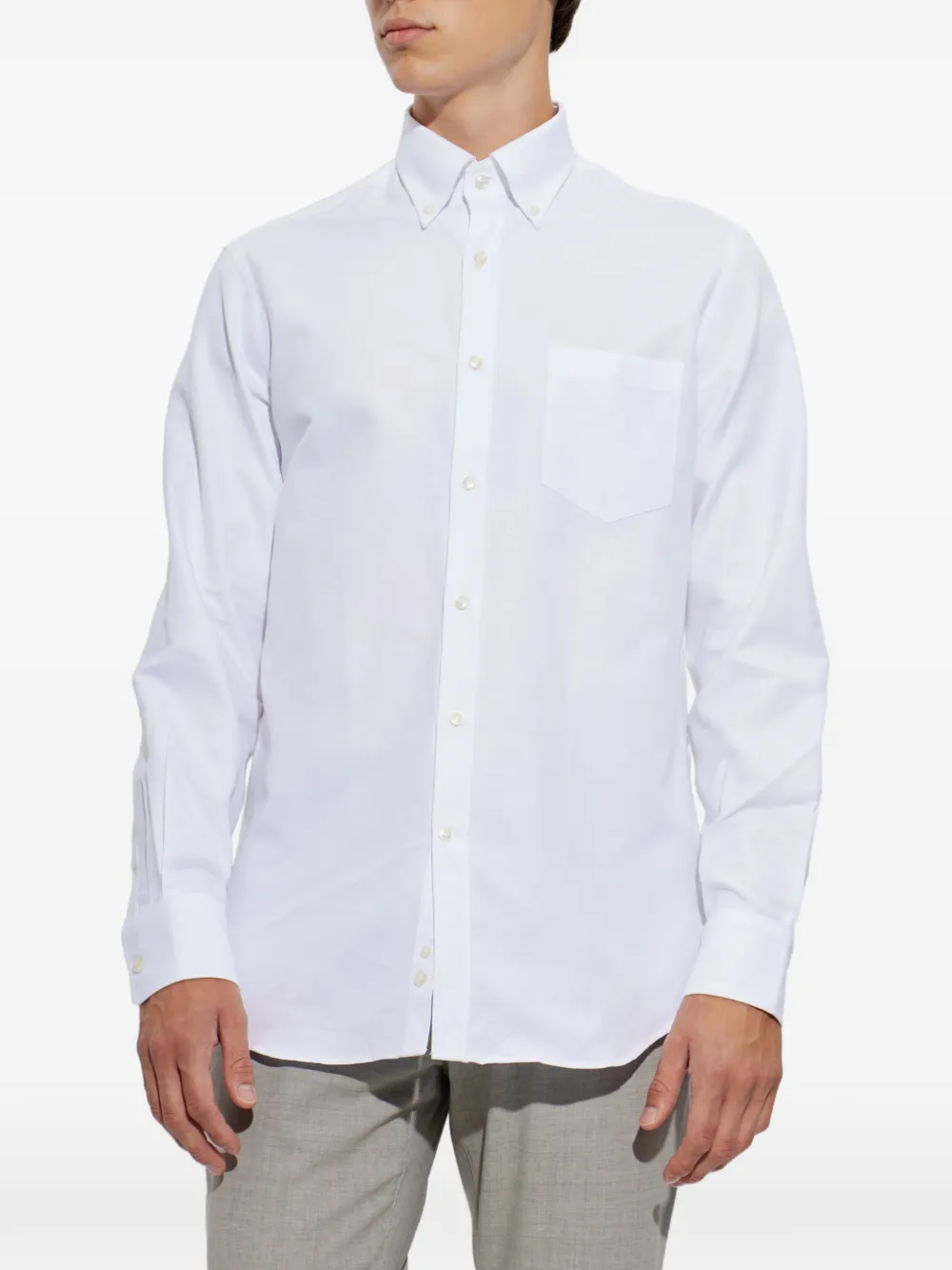 Paul & Shark Soffio button-down chest-pocket shirt Wit