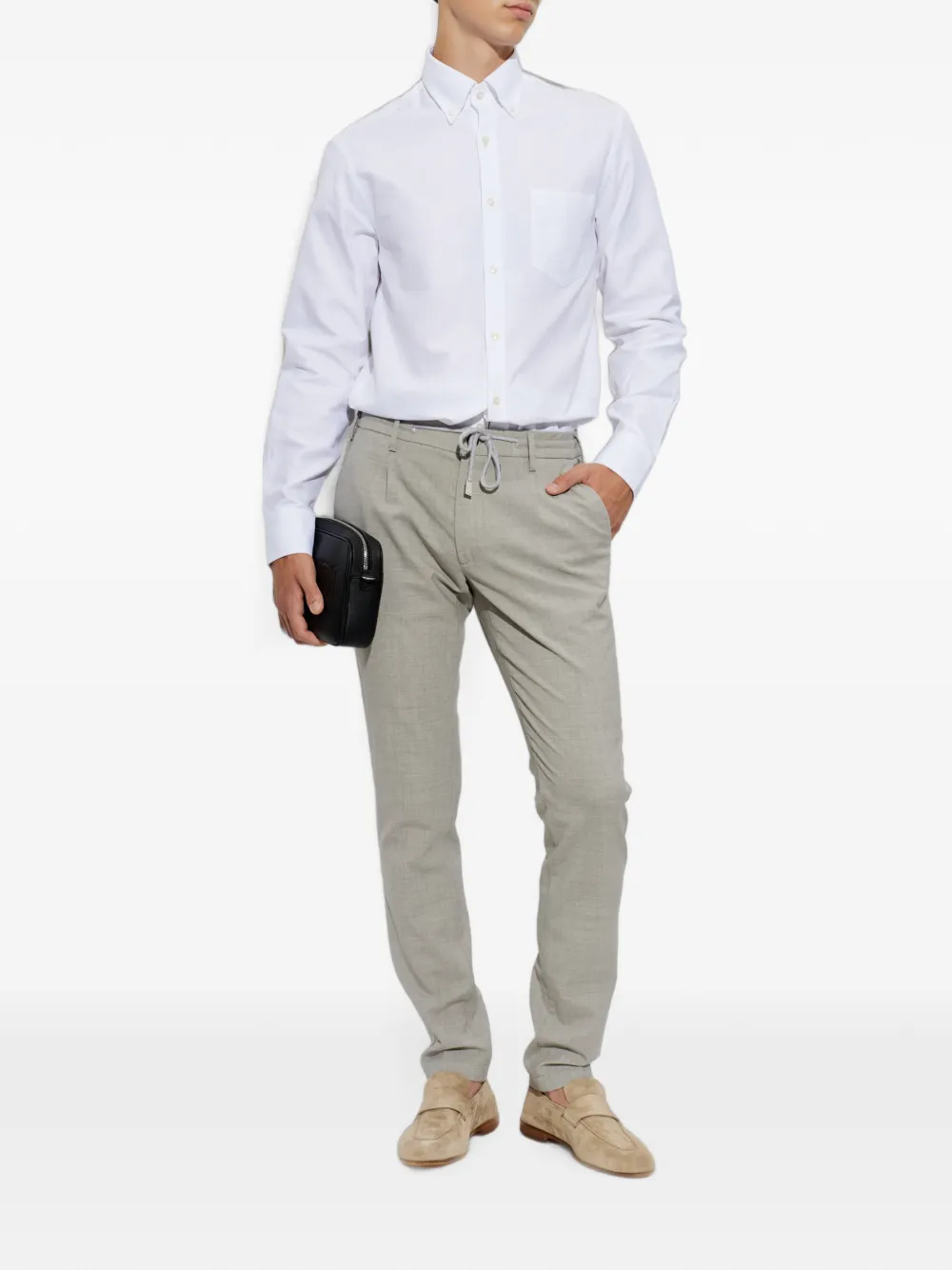 Paul & Shark Soffio button-down chest-pocket shirt Wit