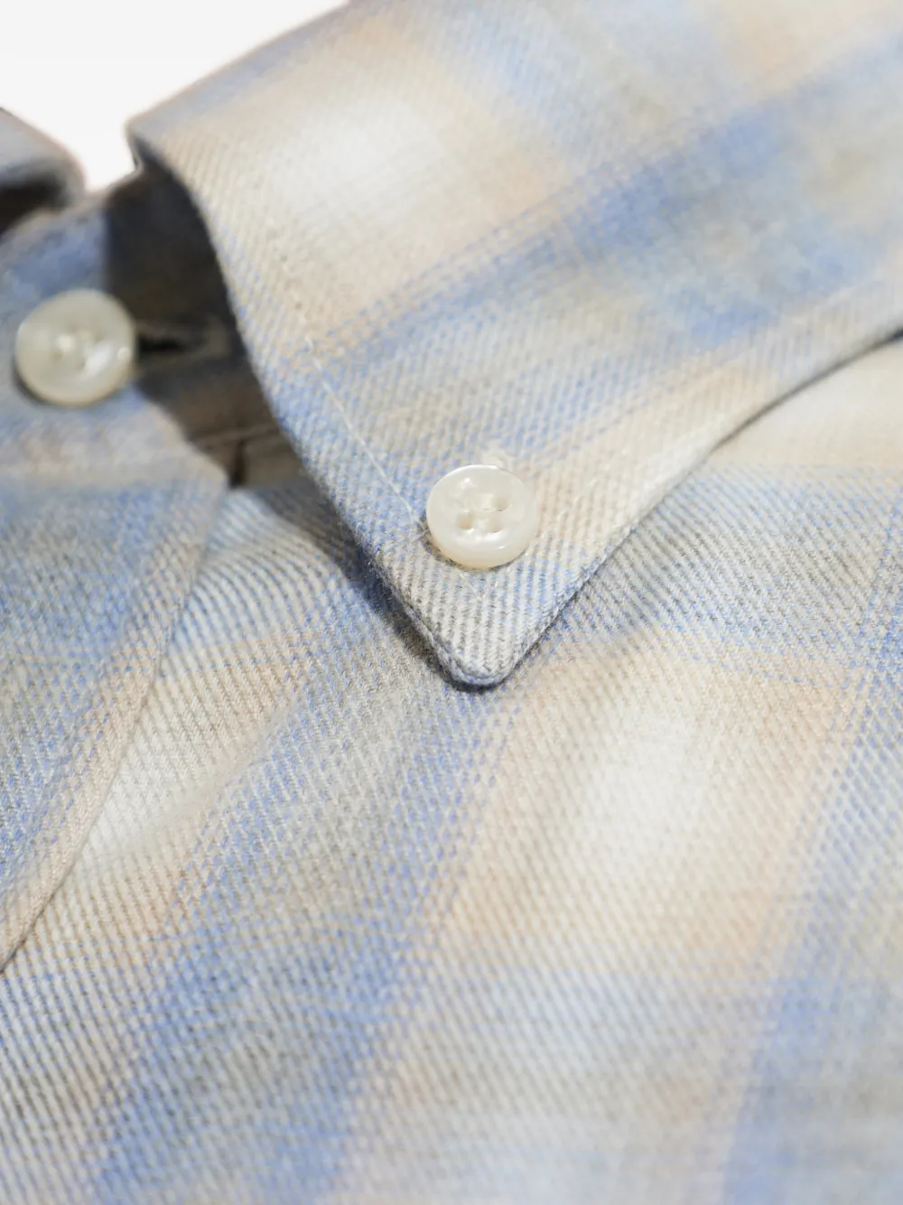 Paul & Shark Geruit flanellen overhemd Beige