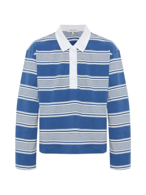rag & bone Kelly striped long-sleeve polo shirt