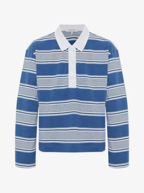rag & bone Kelly striped long-sleeve polo shirt