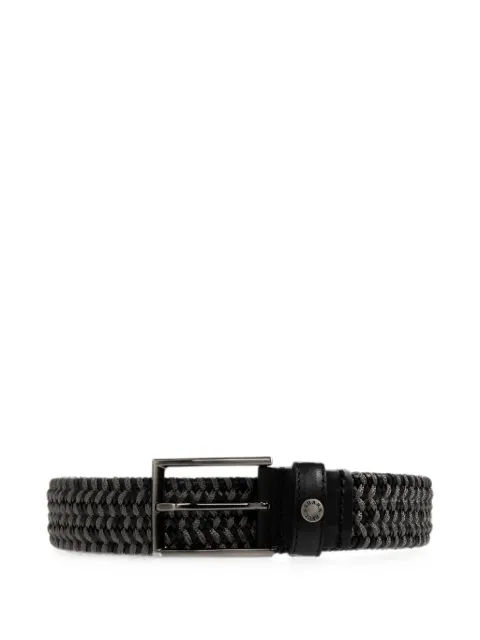 Paul & Shark braided leather-trim belt