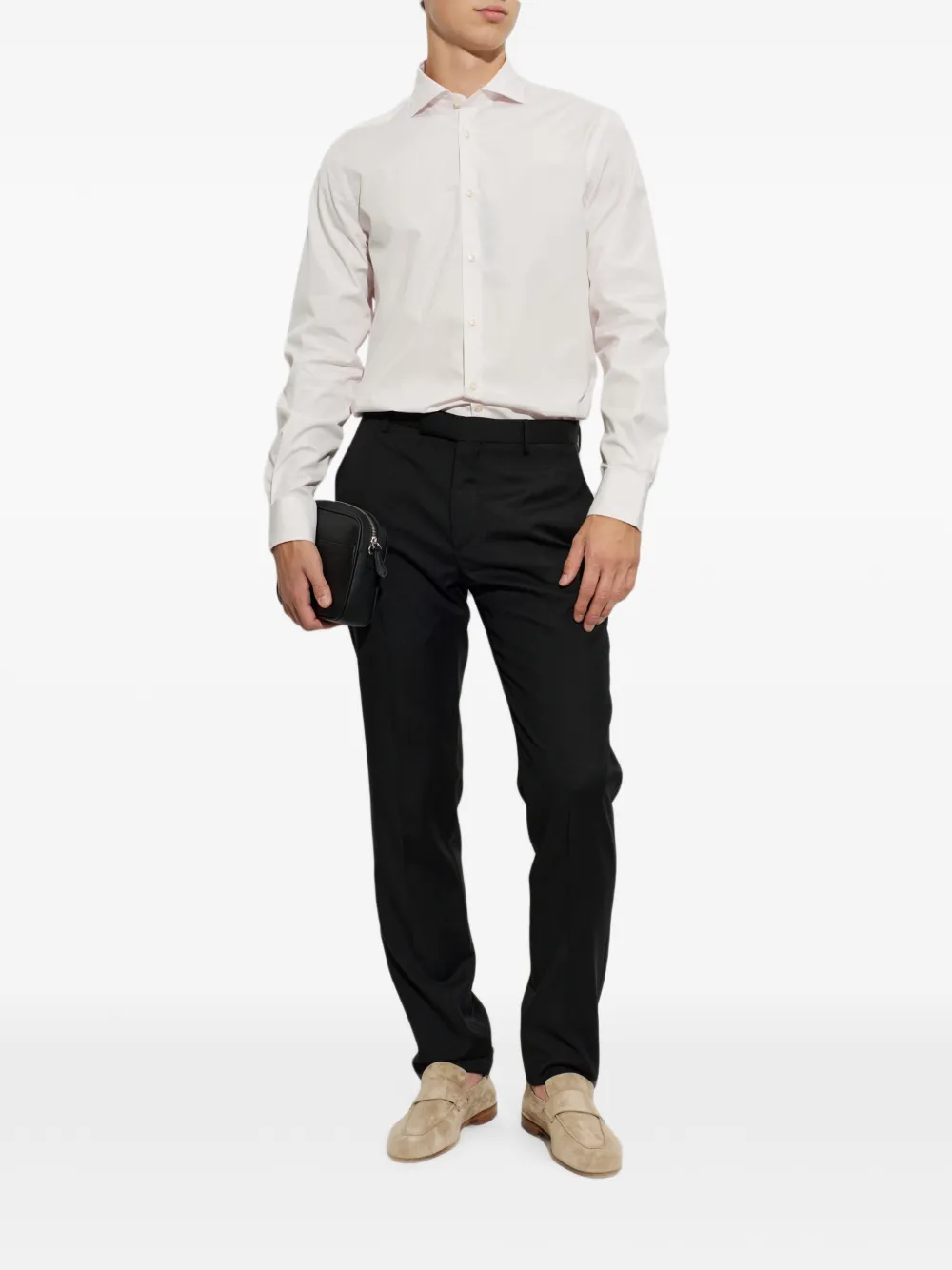Paul & Shark long-sleeve button-up shirt Roze