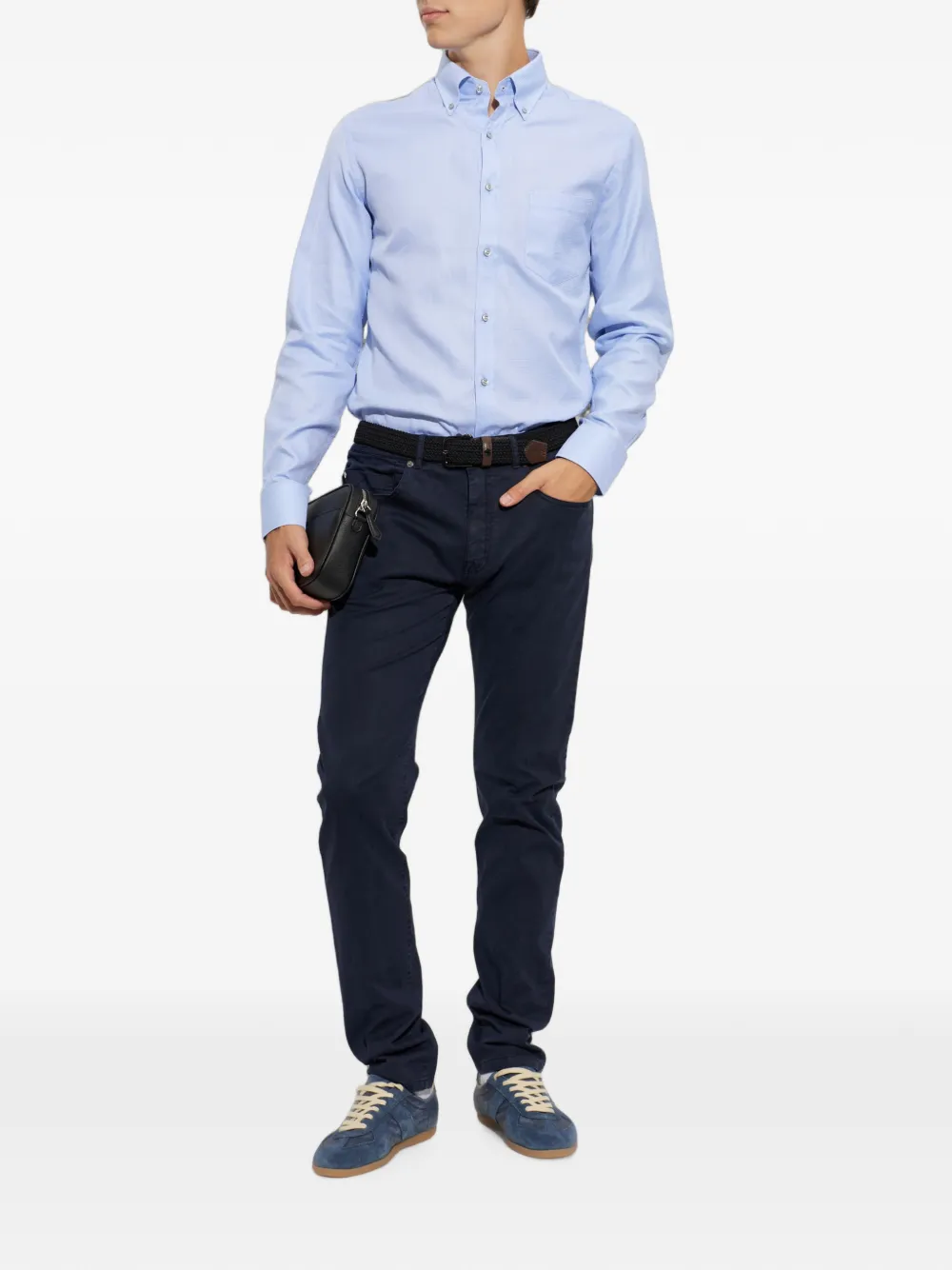 Paul & Shark Button-down oervhemd met borstzak Blauw