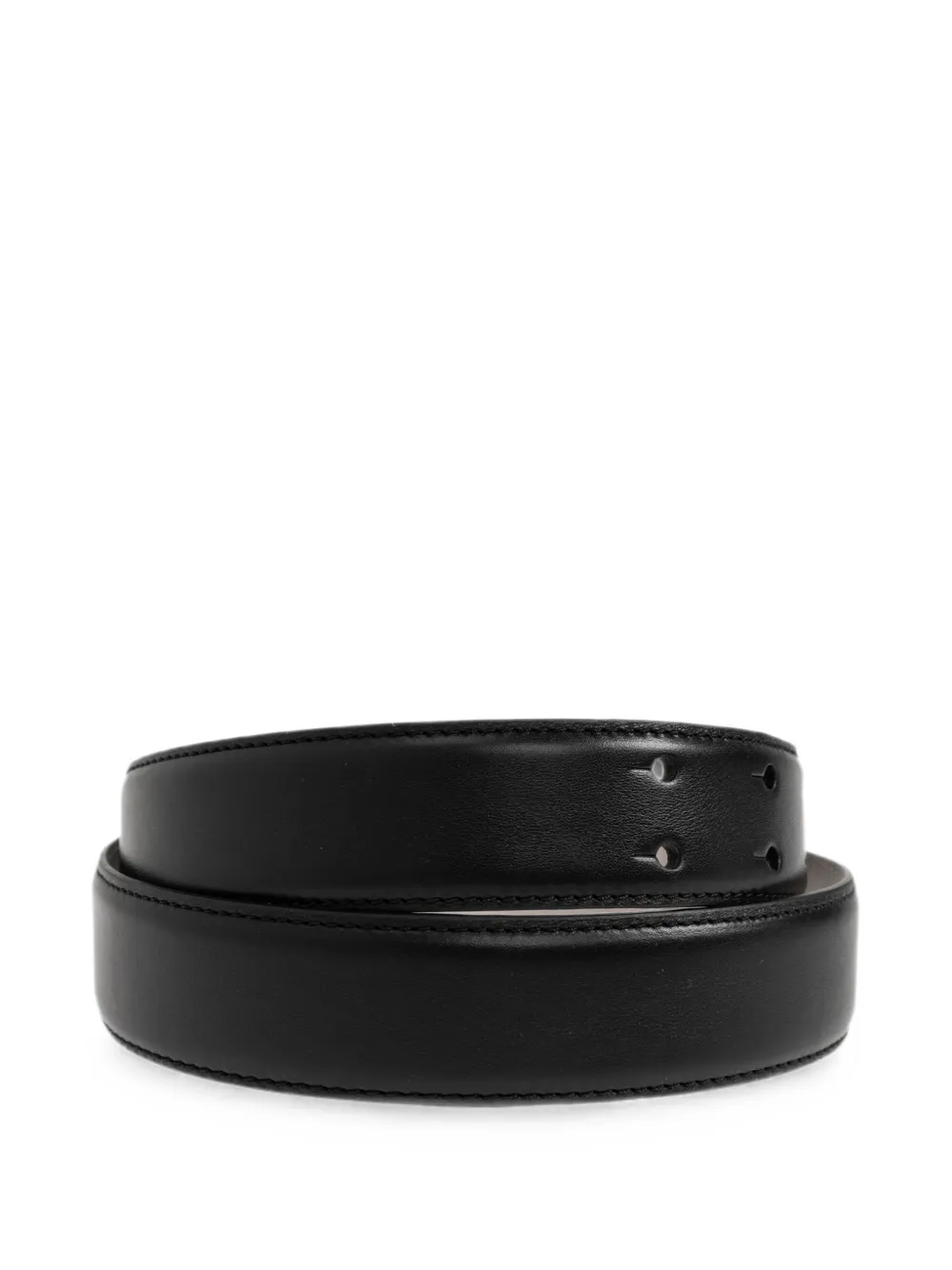 Moschino Leren riem met logoplakkaat Zwart