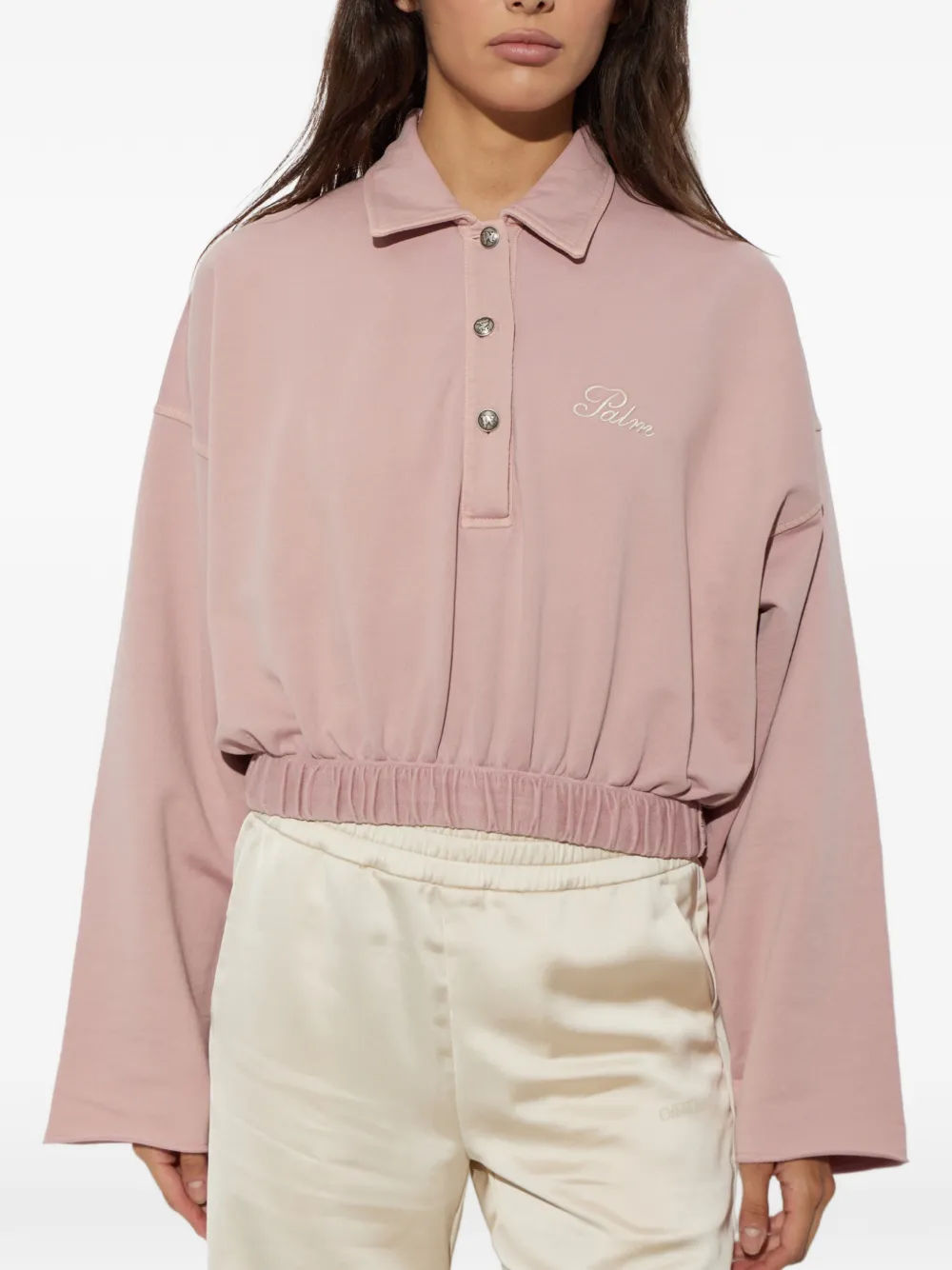 Palm Angels Cropped poloshirt Roze