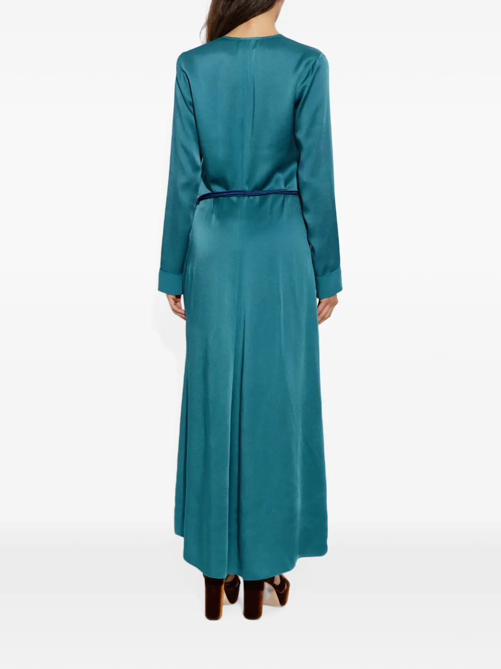 Forte Maxi-jurk met ceintuur Blauw