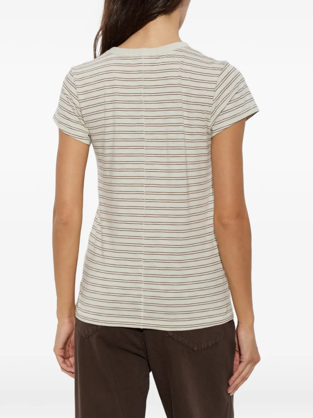 rag & bone Gestreept T-shirt Beige