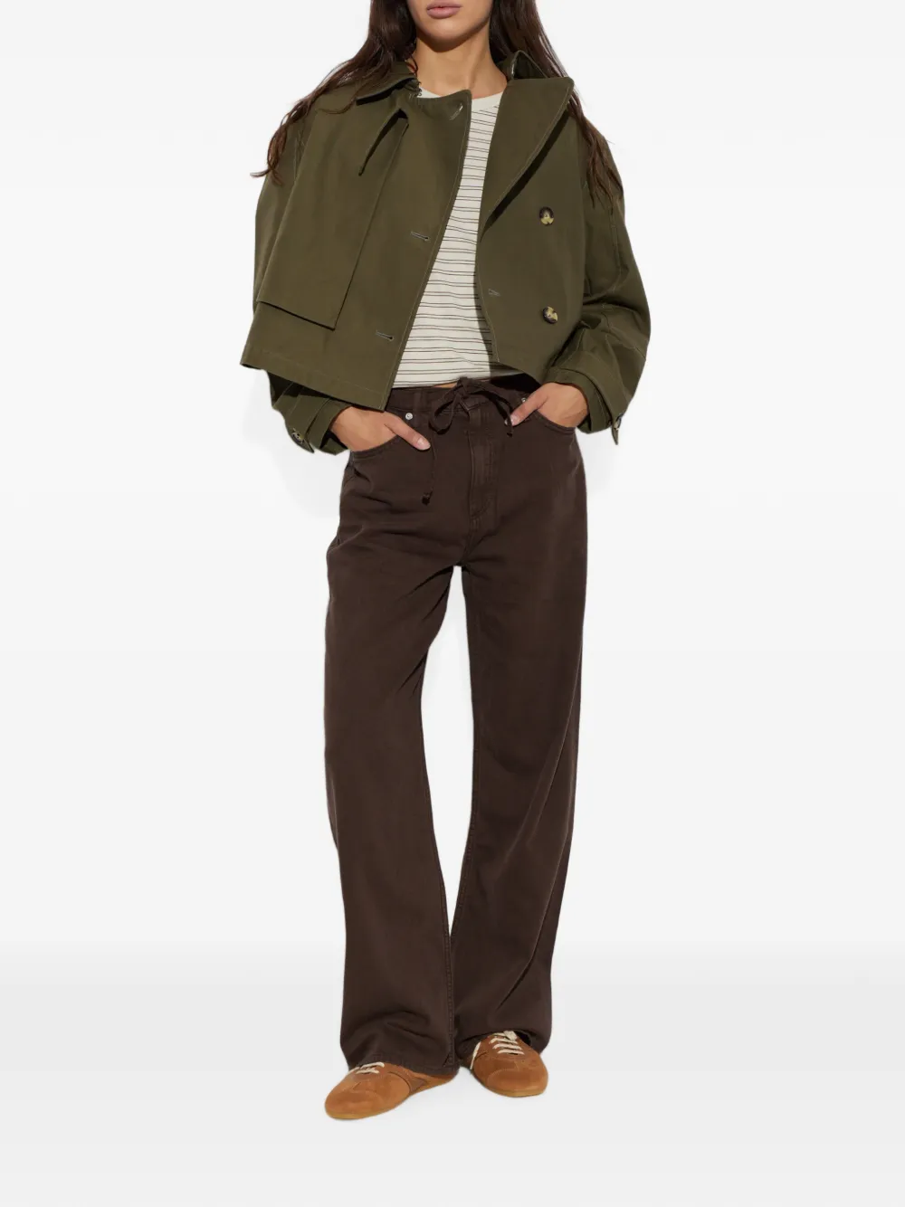 rag & bone Gestreept T-shirt Beige