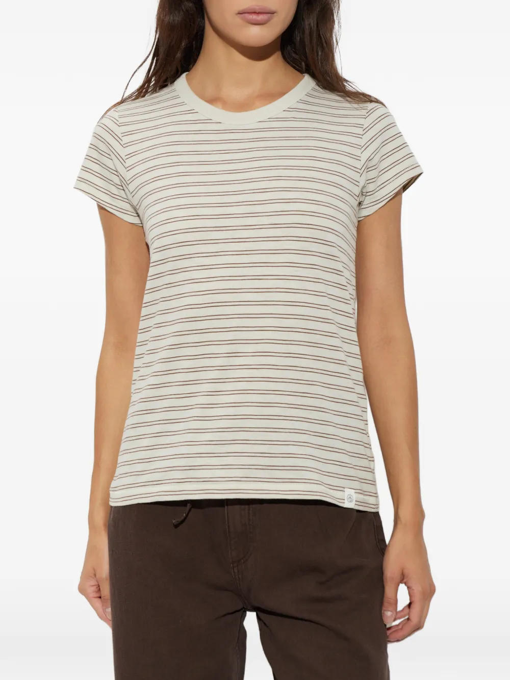 rag & bone Gestreept T-shirt Beige