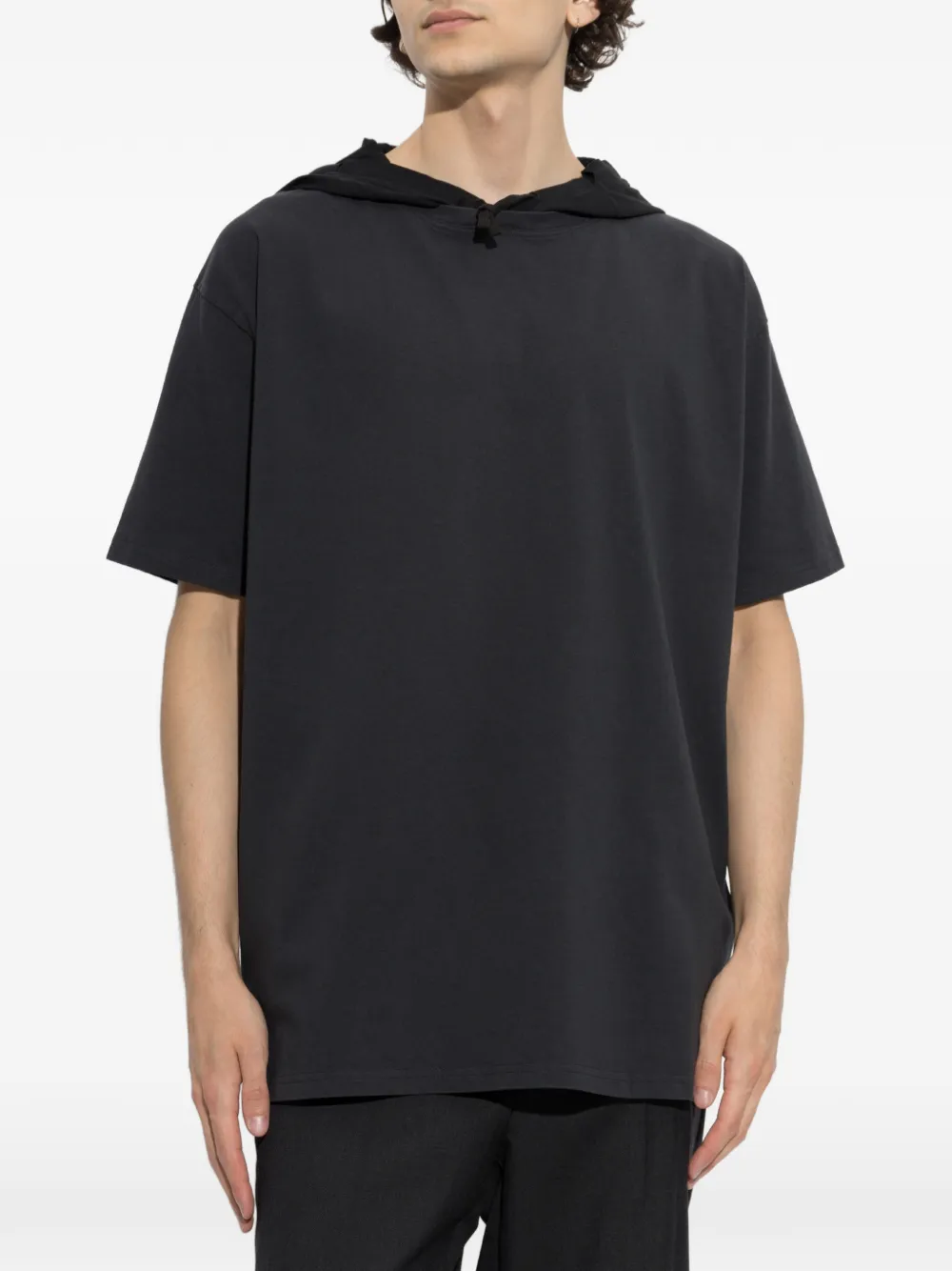 Maison Margiela graphic-print hooded T-shirt Zwart