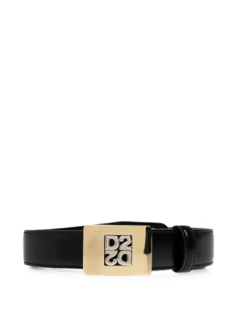 DSQUARED2 logo-plaque leather belt