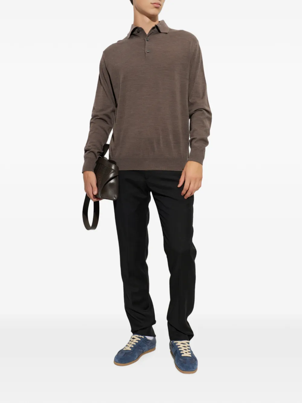 Paul & Shark Poloshirt met lange mouwen Bruin