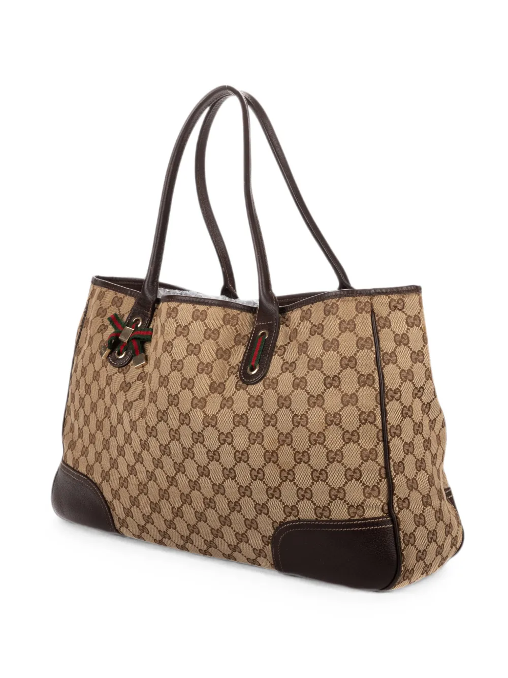 Gucci Pre-Owned large Princy Web-detail tote bag - Nude