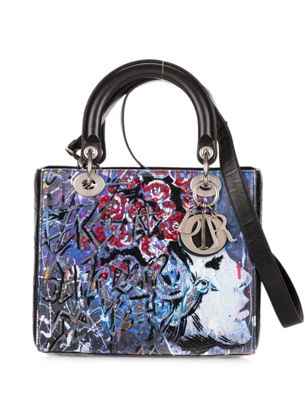 Christian Dior Pre-Owned x Betty Mariani medium Lady Dior Art tote bag - Nero